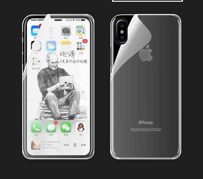 COVERTECH Front and Back Screen Guard for 360° Buff Apple iPhone X Transparent HD Film Shield Anti Bubble Anti Scratch Full Screen Coverage 9H Hardness (NOT TEMPERED GLASS)