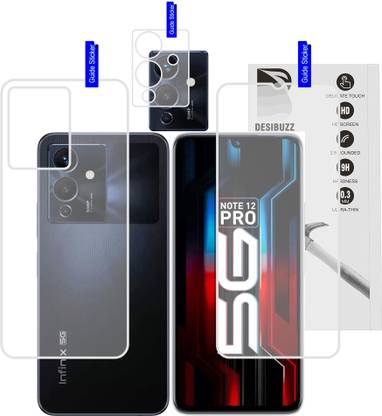 DESIBUZZ Front and Back Screen Guard for Infinix Note 12 Pro 5G, Infinix Note 12 Pro 5G Camera lens