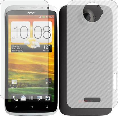 MOBART Front and Back Screen Guard for HTC ONE X (Front Matte Finish & Back 3d Carbon Fiber)
