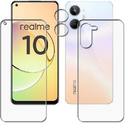 tombik Front and Back Screen Guard for xc79-Realme 10-fb+lens