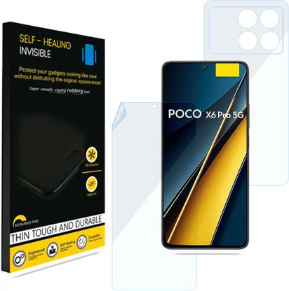 KUBERAN Front and Back Screen Guard for Xiaomi Poco X6 Pro, Invisible Screen Protector / Body Protector, Scratch Guard