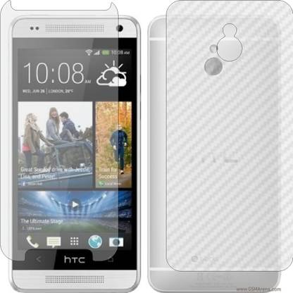 MOBART Front and Back Screen Guard for HTC ONE MINI (Front Matte Finish & Back 3d Carbon Fiber)
