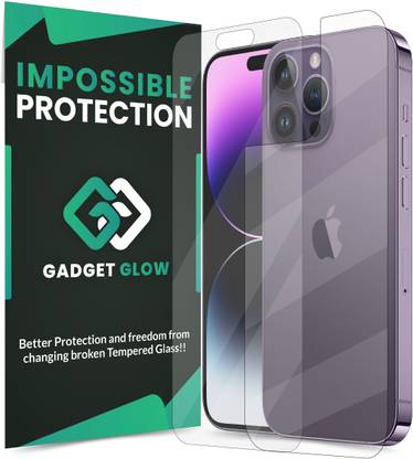 Gadget Glow Front and Back Screen Guard for iPhone 14 Pro, Apple iPhone 14 Pro