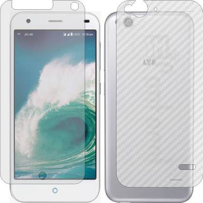 ZINGTEL Front and Back Screen Guard for LYF WATER 2 LS 5008 (Front Matte Finish & Back 3d Carbon Fiber)