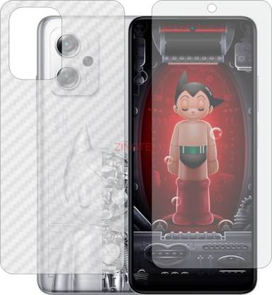 ZINGTEL Front and Back Screen Guard for REDMI NOTE 11 T PRO PLUS (Front Matte Finish & Back 3d Carbon Fiber)