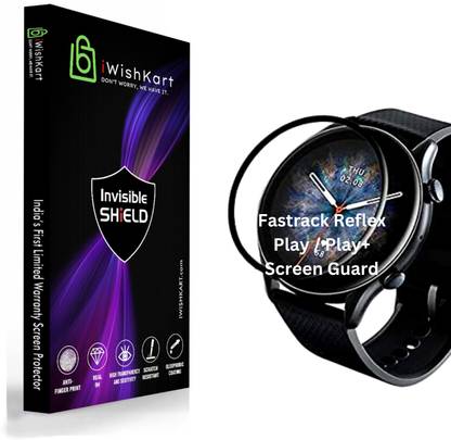 iविशकार्ट Edge To Edge Tempered Glass Fastrack Reflex Play 38074AP01, curved ( smart watch not included ) के लिए