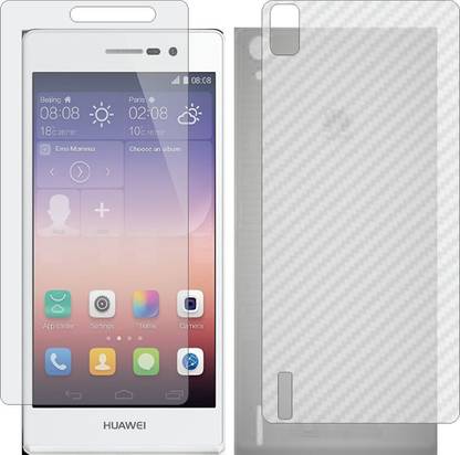 MOBART Front and Back Screen Guard for HUAWEI HONOR ASCEND P7 (Front Matte Finish & Back 3d Carbon Fiber)