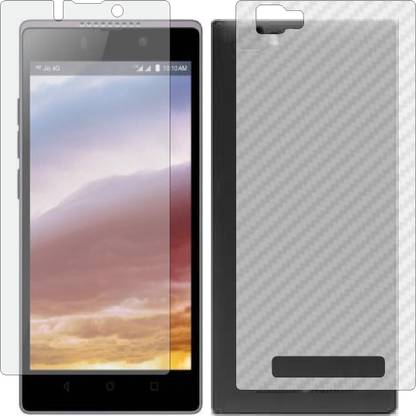 ZINGTEL Front and Back Screen Guard for LYF WIND 7S (Front Matte Finish & Back 3d Carbon Fiber)