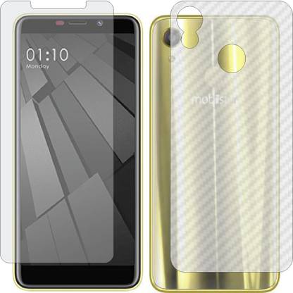 MOBART Front and Back Screen Guard for MOBIISTAR C2 (Front Matte Finish & Back 3d Carbon Fiber)