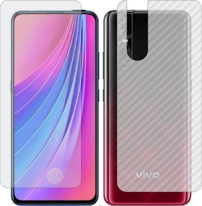 Mobling Front and Back Screen Guard for VIVO Y15 PRO (Front 9H Hardness Matte & Carbon Fiber Skin for Back)