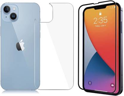 UNIKWORLD Front and Back Screen Guard for iPhone 14,Front and Back Screen Protector for iPhone 14, Tempered glass Front and Rear Temper Film Premium HD Clarity,Bubble Free, Anti-Fingerprint/Scratch for iPhone 14