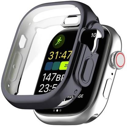 CallSmith Front and Back Screen Guard for Apple Watch Ultra Screen Protector Case 49mm (2022), Built-in HD Clear Ultra-Thin Soft TPU Screen Protector Bumper Cover