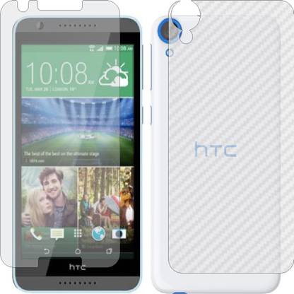 ZINGTEL Front and Back Screen Guard for HTC 820 (Front Matte Finish & Back 3d Carbon Fiber)