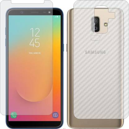 Mobling Front and Back Screen Guard for SAMSUNG GALAXY J8 (Front 9H Hardness Matte & Carbon Fiber Skin for Back)