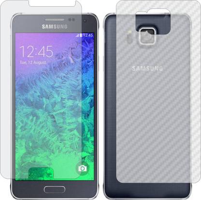 MOBART Front and Back Screen Guard for SAMSUNG ALPHA (Front Matte Finish & Back 3d Carbon Fiber)