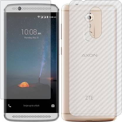 ZINGTEL Front and Back Screen Guard for ZTE AXON 7 MINI (Front Matte Finish & Back 3d Carbon Fiber)