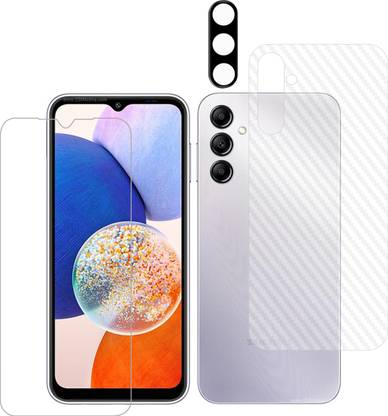 Ten To 11 Front and Back Screen Guard for Samsung Galaxy A14, Samsung Galaxy A14 [Back Carbon Fiber] [Rear Camera Lens Guard]