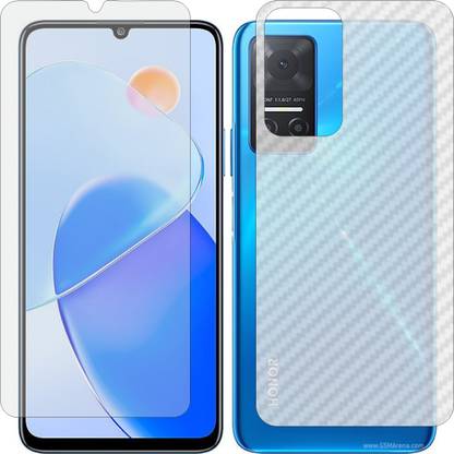 MOBART Front and Back Screen Guard for HUAWEI HONOR PLAY 6 T (Front Matte Finish & Back 3d Carbon Fiber)