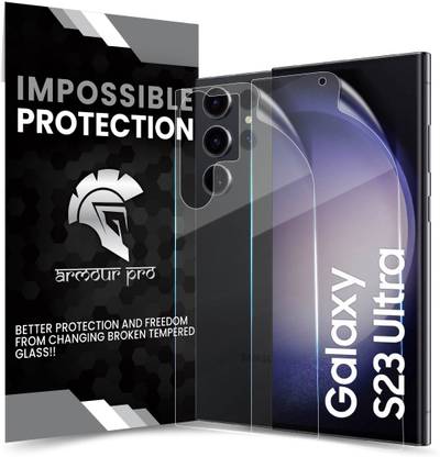 ArmourPro Front and Back Screen Guard for Samsung Galaxy S23 Ultra 5G, Samsung S23 Ultra 5G, Samsung Galaxy S23 Ultra, Nano Fiber Unbreakable Membrane Guard