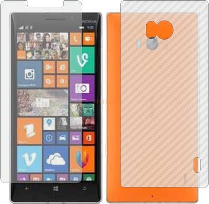 TELTREK Front and Back Tempered Glass for NOKIA LUMIA 930 (Front Matte Finish & Back 3d Carbon Fiber)