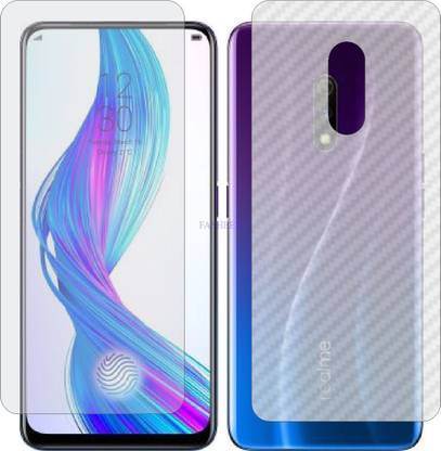 Fasheen Front and Back Tempered Glass for REALME X MASTER EDITION (Front Matte Finish & Back 3d Carbon Fiber)