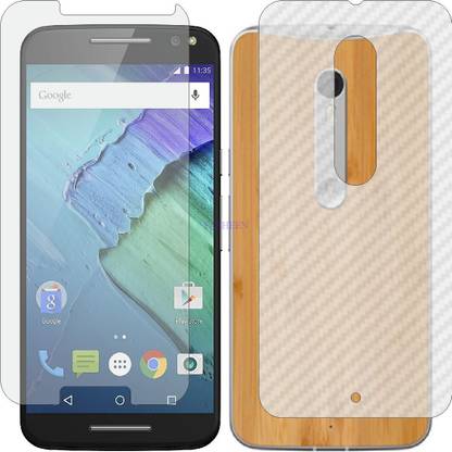 Fasheen Front and Back Tempered Glass for MOTOROLA MOTO X PURE EDITION (Front Matte Finish & Back 3d Carbon Fiber)