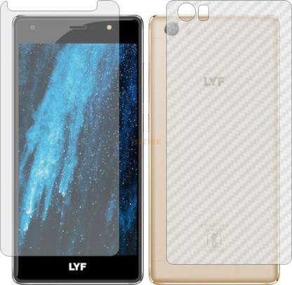 TELTREK Front and Back Tempered Glass for JIO LYF F1S (Front Matte Finish & Back 3d Carbon Fiber)