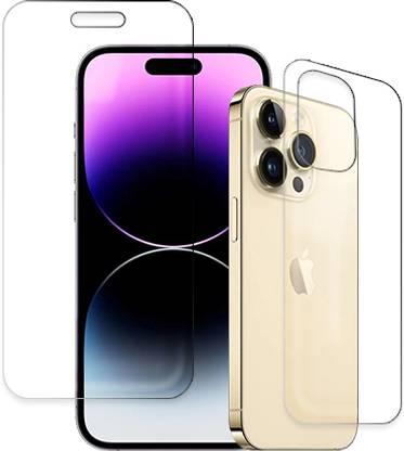 KAIFRUN Front and Back Tempered Glass for Apple iPhone 14 Pro FRONT BACK