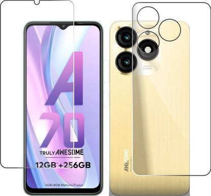 chakoor Front and Back Tempered Glass for Itel A70