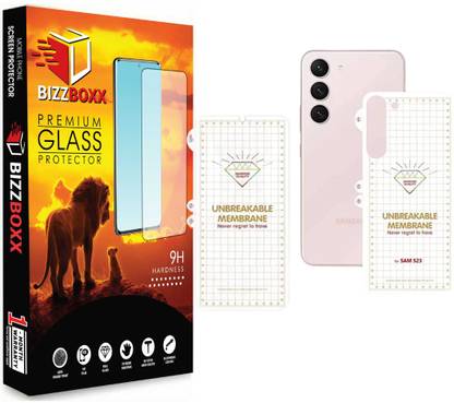 BizzBoxx Front and Back Tempered Glass for SAMSUNG Galaxy S23 5G Membrane Hydrogel Screen Protector