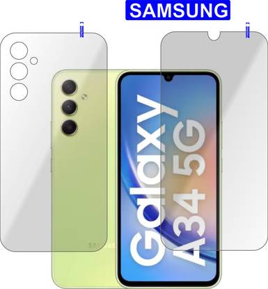 Zlymo Front and Back Tempered Glass for SAMSUNG GALAXY A34 5G