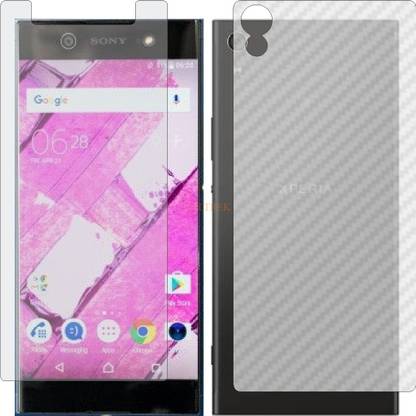 TELTREK Front and Back Tempered Glass for SONY XPERIA XA1 ULTRA (Front Matte Finish & Back 3d Carbon Fiber)
