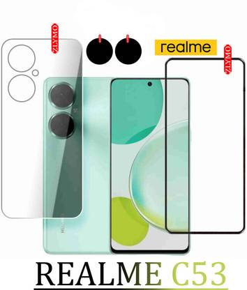 Zlymo Front and Back Tempered Glass for REALME C53
