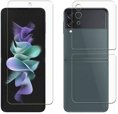 KAIFRUN Front and Back Tempered Glass for Samsung Z Flip3 5G Front Back Tempered Glass Guard
