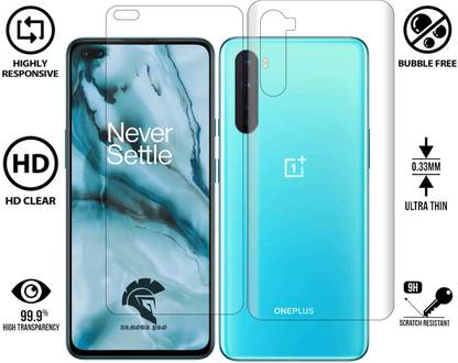 AGRSHI Front and Back Tempered Glass for OnePlus Nord, One Plus Nord, 1+ Nord