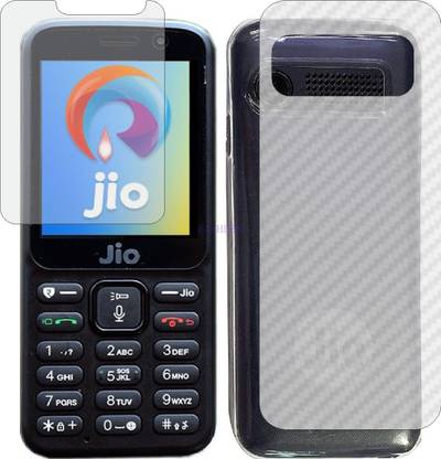 Fasheen Front and Back Tempered Glass for JIO F90 (Front Matte Finish & Back 3d Carbon Fiber)