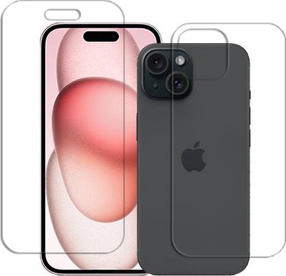 MUTAALI Front and Back Tempered Glass for iPhone 15