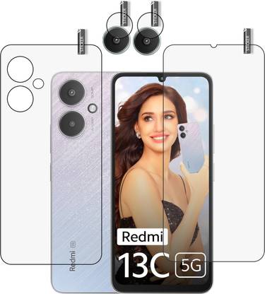 GARUDA GLASS Front and Back Tempered Glass for Redmi 13C 5g with camera lens protector