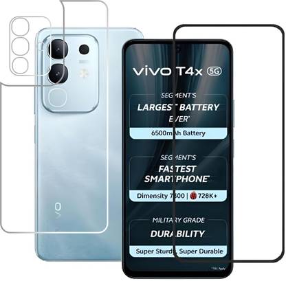 FINCH Front and Back Tempered Glass for Vivo T4x, T4x 5G, VivoT4x 5G (0.21)