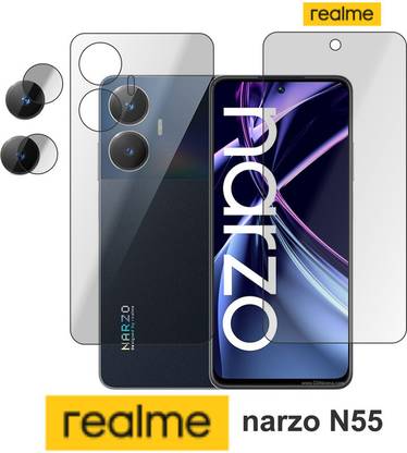 PONDRIK Front and Back Tempered Glass for Realme narzo N55