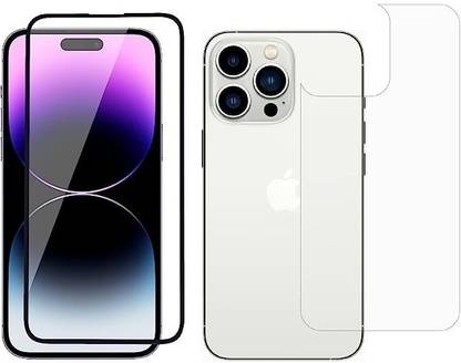 RADHYA Front and Back Tempered Glass for Apple iPhone 14 Pro Black