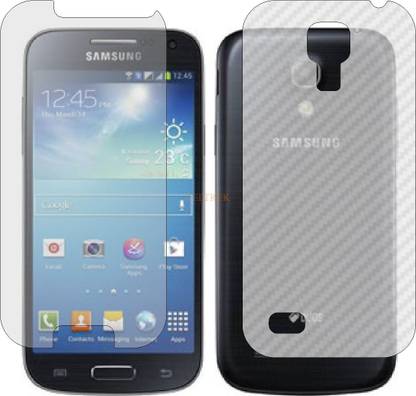 TELTREK Front and Back Tempered Glass for SAMSUNG GALAXY S4 MINI I9192 (Front Matte Finish & Back 3d Carbon Fiber)