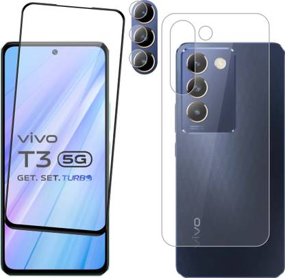 Ten To 11 Front and Back Tempered Glass for ViVO T3 5G, ViVO T3 5G [With Rear Camera Lens Guard]