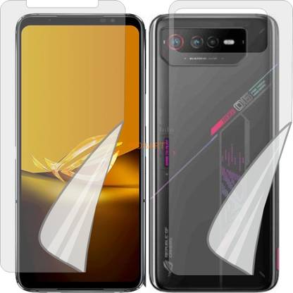 MOBART Front and Back Tempered Glass for ASUS ROG PHONE 6D AI2203 (Edge To Edge TPU, Full Coverage)