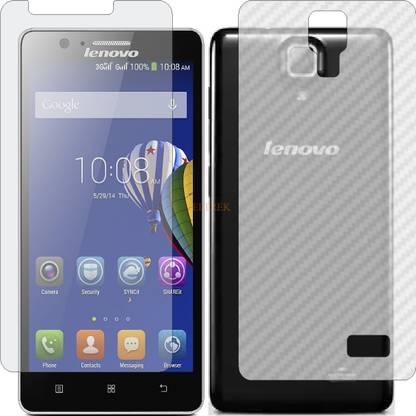 TELTREK Front and Back Tempered Glass for LENOVO A536 (Front Matte Finish & Back 3d Carbon Fiber)