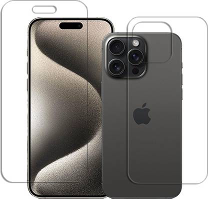 ARBAN Front and Back Tempered Glass for Apple iPhone 15 Pro Max FRONT BACK SCREEN GUARD