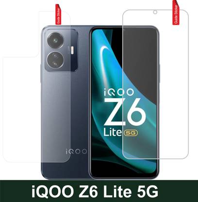 TIT ART Front and Back Tempered Glass for iQOO Z6 Lite 5G, Z6 Lite 5G