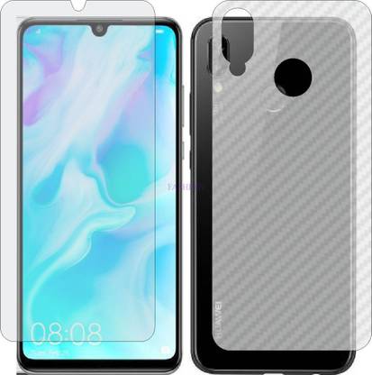 Fasheen Front and Back Tempered Glass for HUAWEI P30 LITE (Front Matte Finish & Back 3d Carbon Fiber)