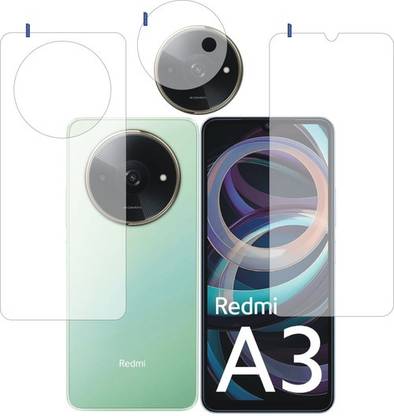 DESIBUZZ Front and Back Tempered Glass for REDMI A3