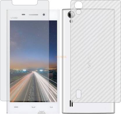 TELTREK Front and Back Tempered Glass for VIVO Y15S 2015 (Front Matte Finish & Back 3d Carbon Fiber)